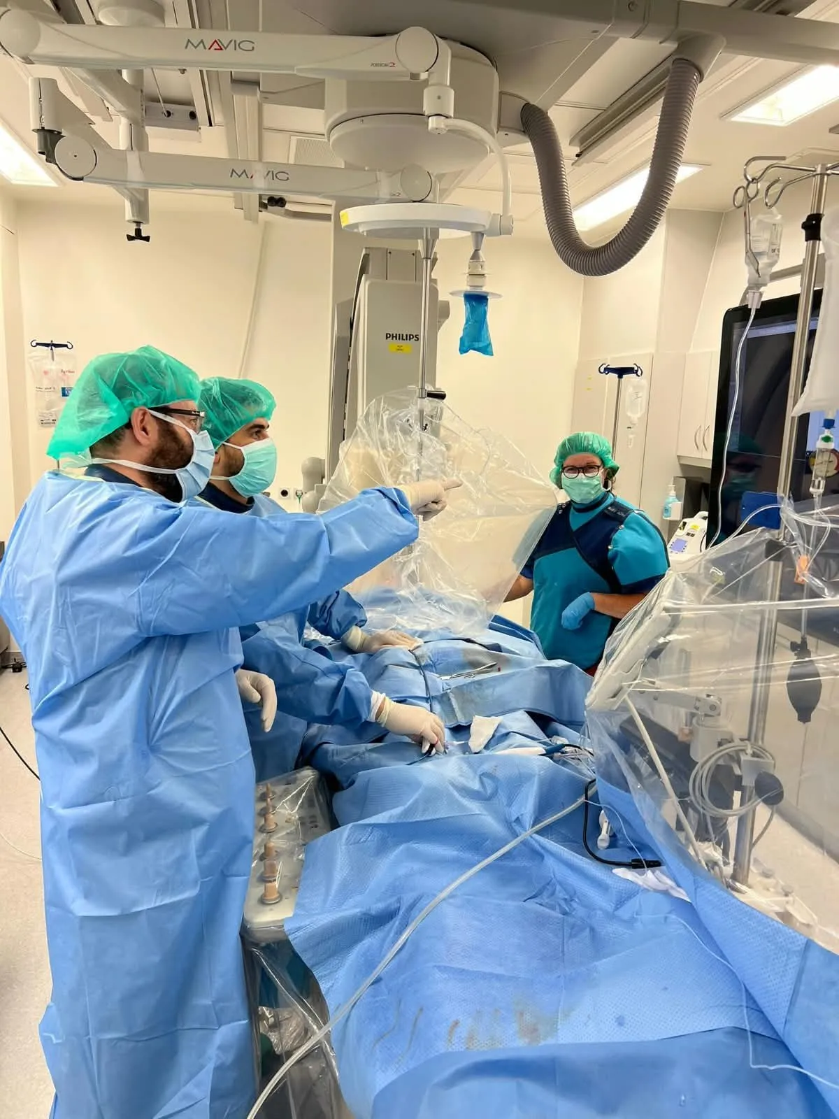 Supervised procedure in the catheterisation lab