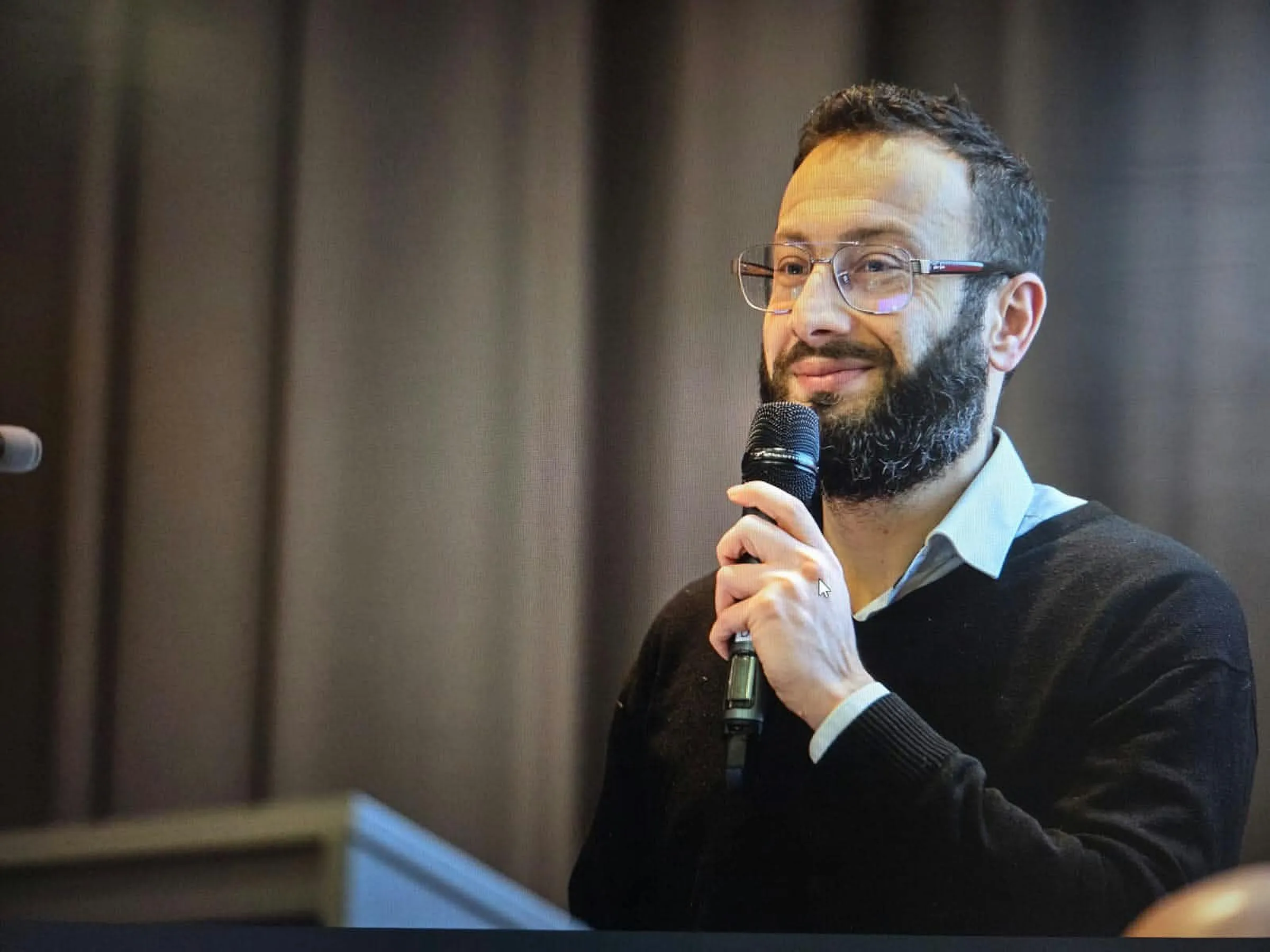 Speaking at a cardiology conference
